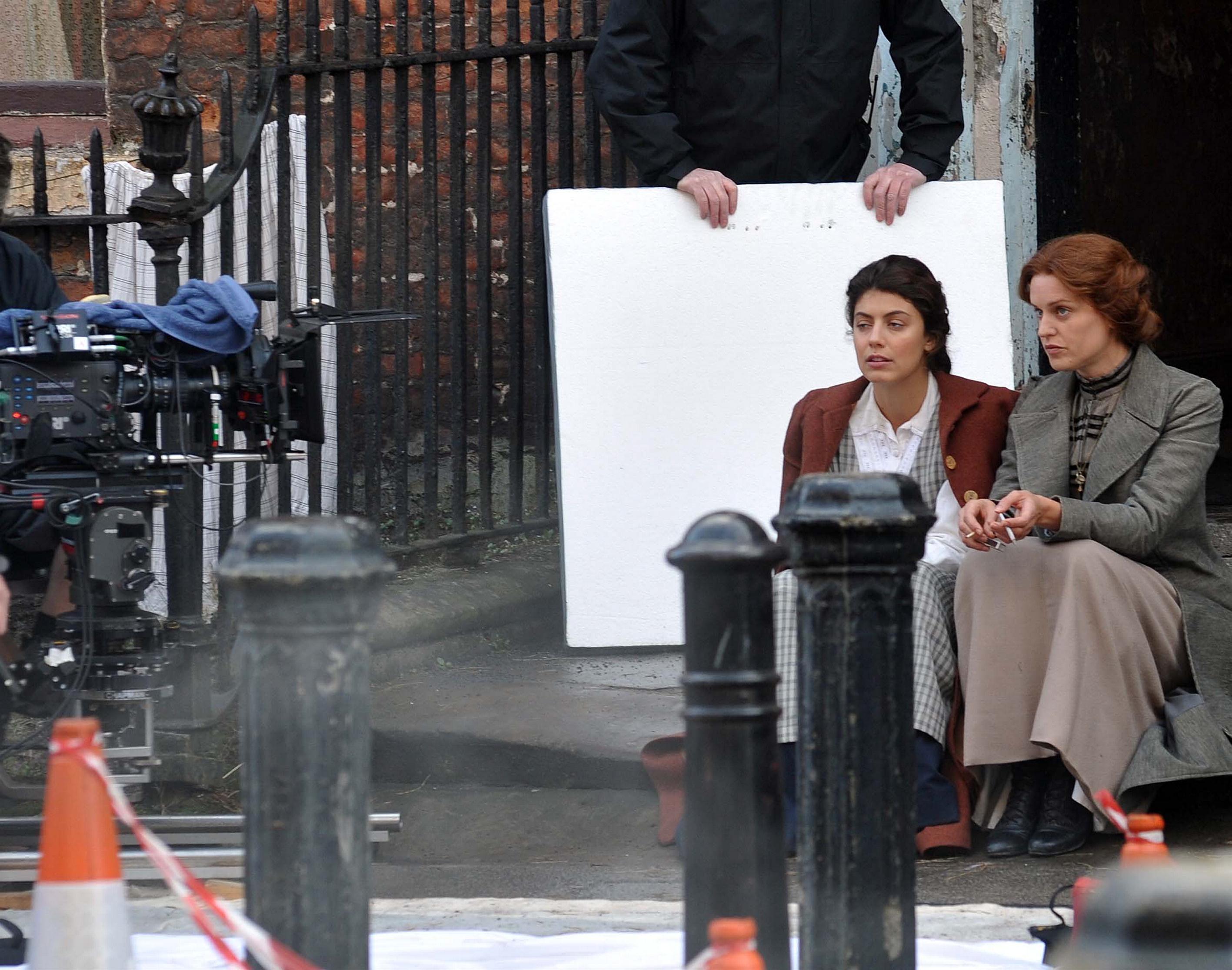 Alessandra Mastronardi and Denise Gough on the set of 'Titanic: Blood and Steel'  | Picture 97116